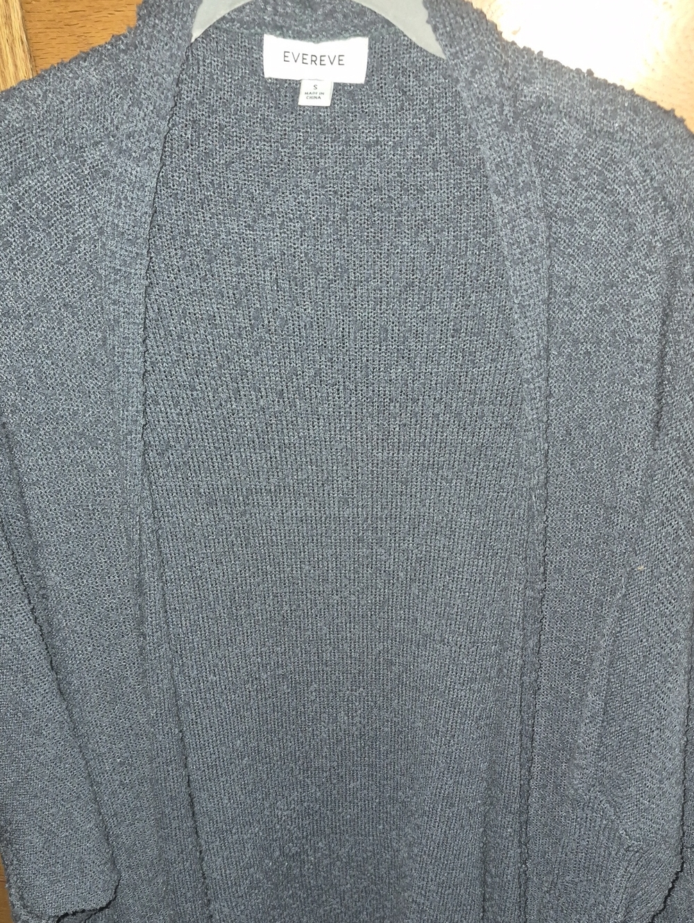 Evereve Men's Open-Front Cardigan Sweater in Charcoal Gray